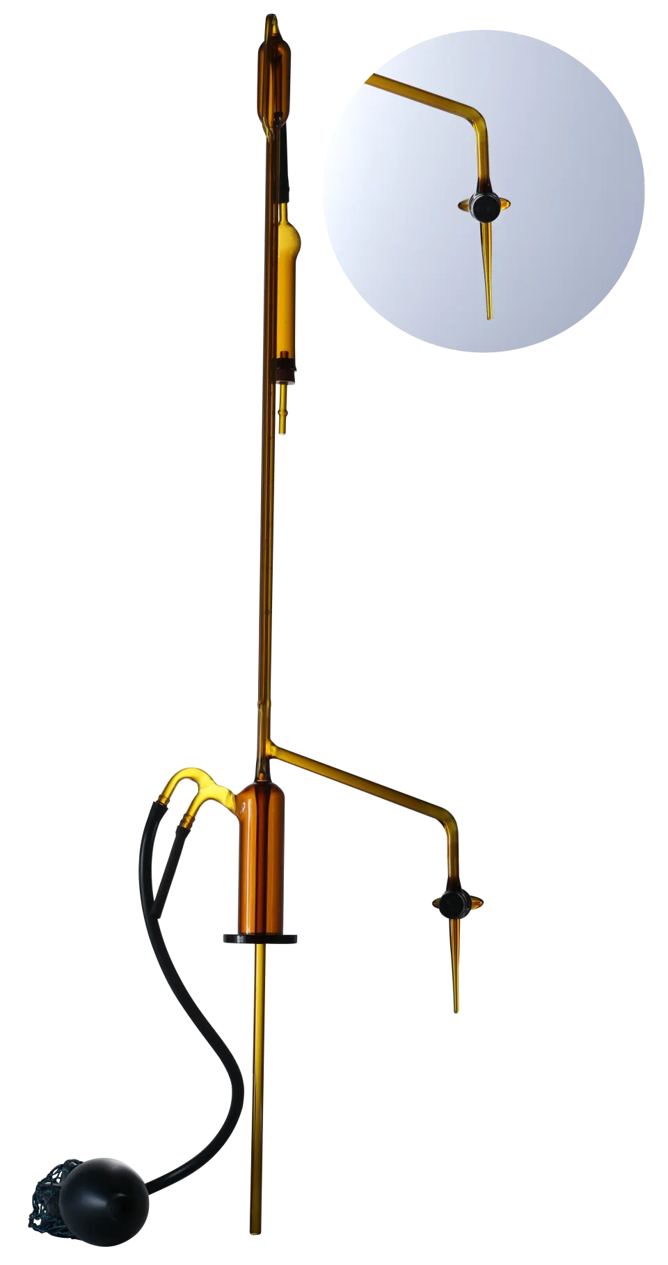 Automatic Burette Amber Glass Stopcock Without Bottle