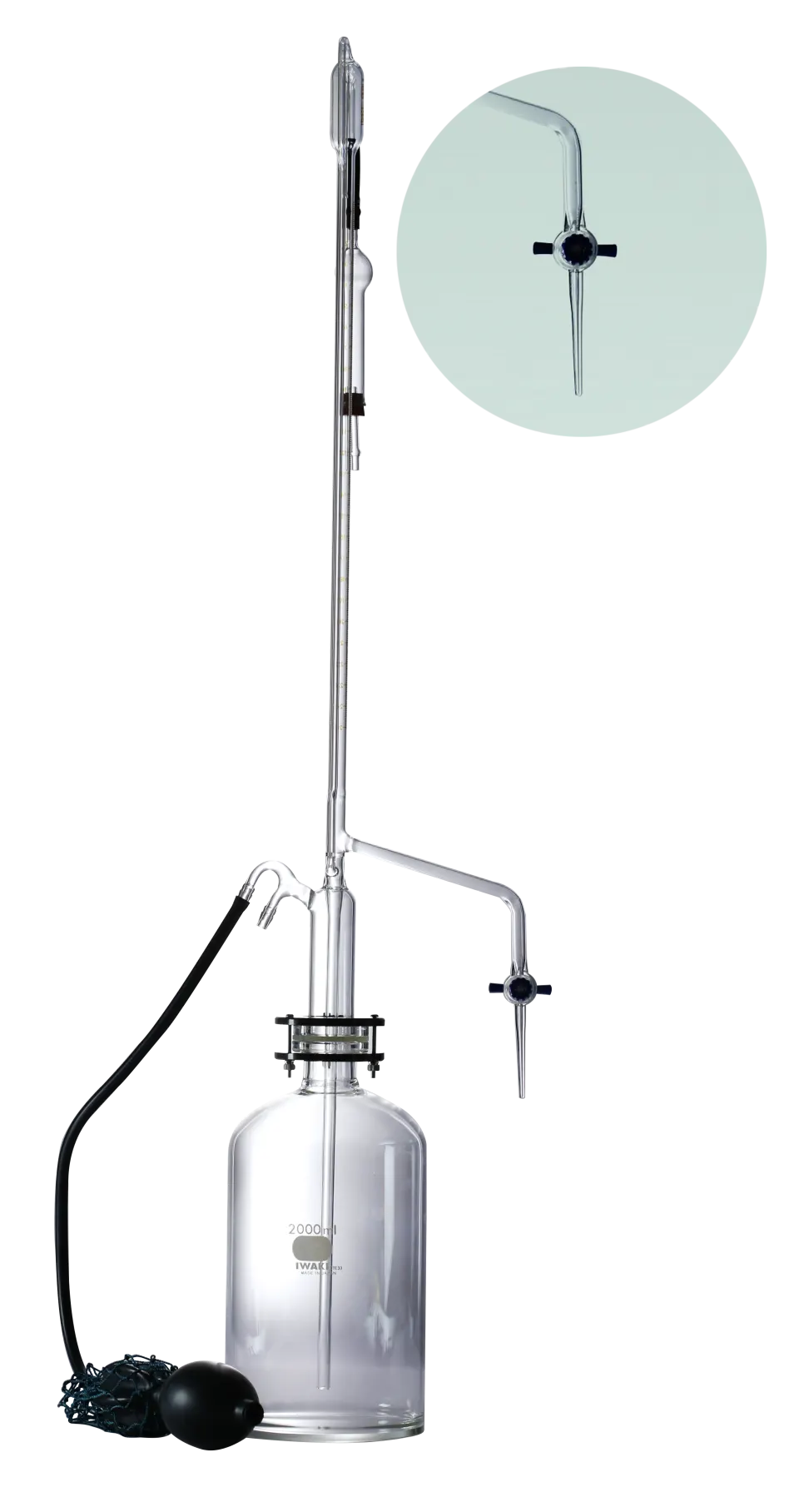 Automatic Burette Clear Teflon Stopcock